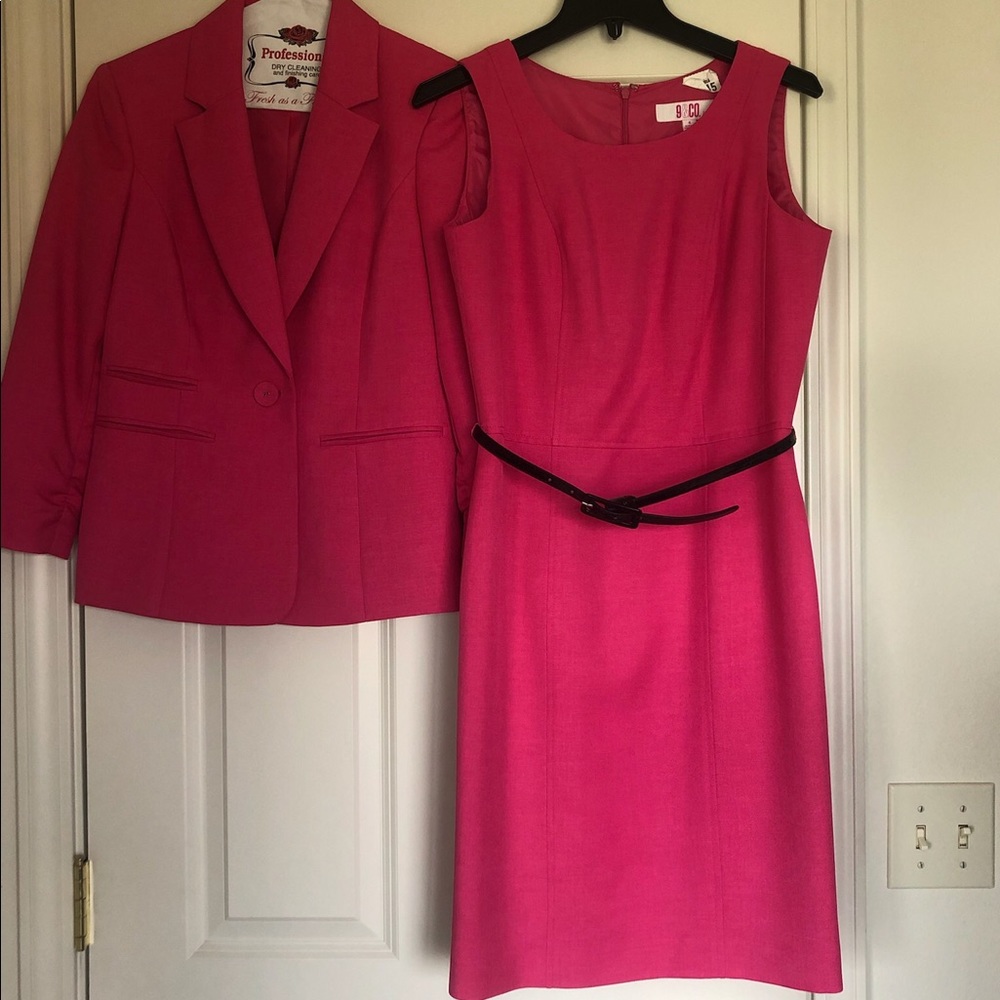 9 & Co. Pink Blazer and belted Dress size 2 & 4